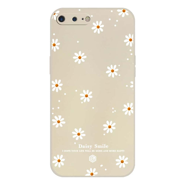 Daisy Smile Design Soft Phone Case - Silica Gel Case - Offwhite - iPhone 8 Plus / 7 Plus