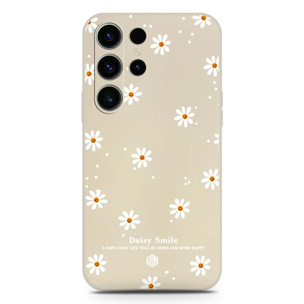 Daisy Smile Design Soft Phone Case - Silica Gel Case - Offwhite - Samsung Galaxy S23 Ultra 5G
