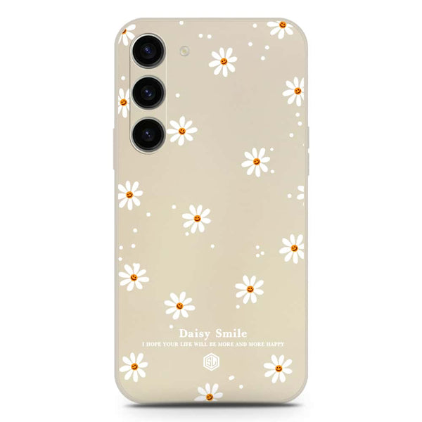 Daisy Smile Design Soft Phone Case - Silica Gel Case - Offwhite - Samsung Galaxy S23 5G