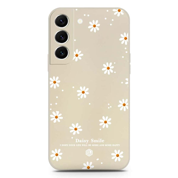 Daisy Smile Design Soft Phone Case - Silica Gel Case - Offwhite - Samsung Galaxy S22 Plus 5G