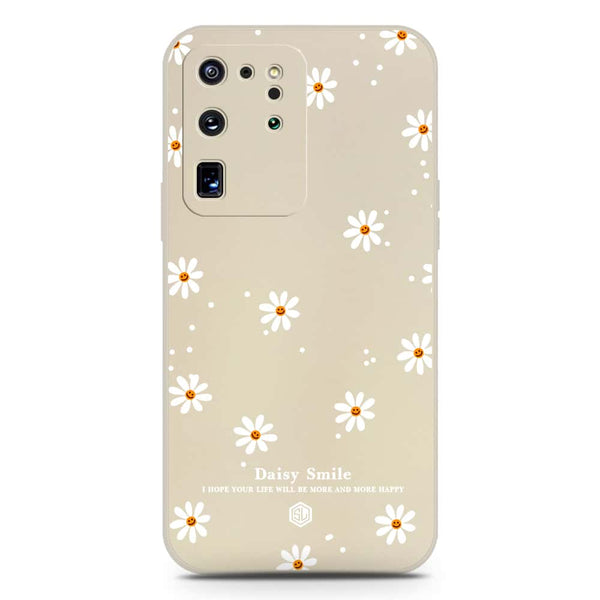 Daisy Smile Design Soft Phone Case - Silica Gel Case - Offwhite - Samsung Galaxy S20 Ultra