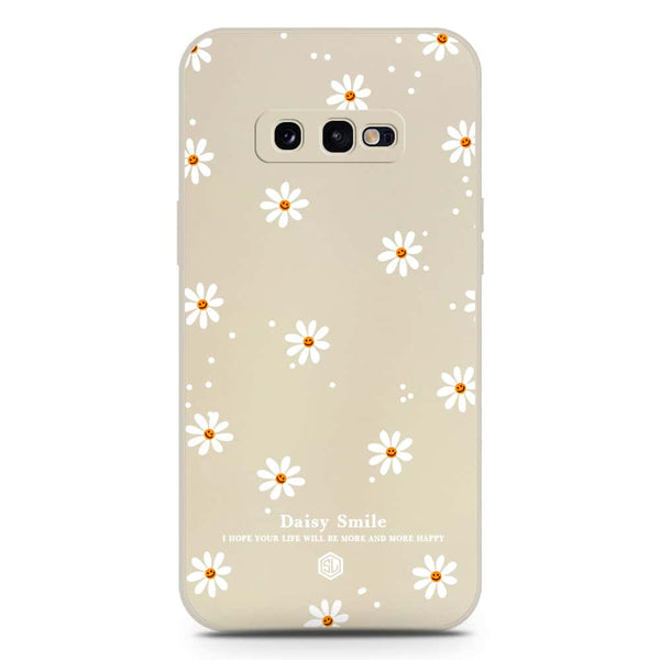Daisy Smile Design Soft Phone Case - Silica Gel Case - Offwhite - Samsung Galaxy S10e