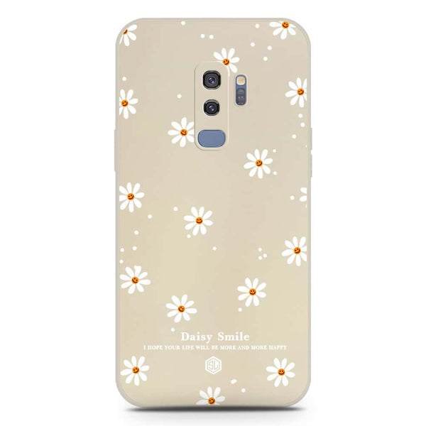 Daisy Smile Design Soft Phone Case - Silica Gel Case - Offwhite - Samsung Galaxy S9 Plus