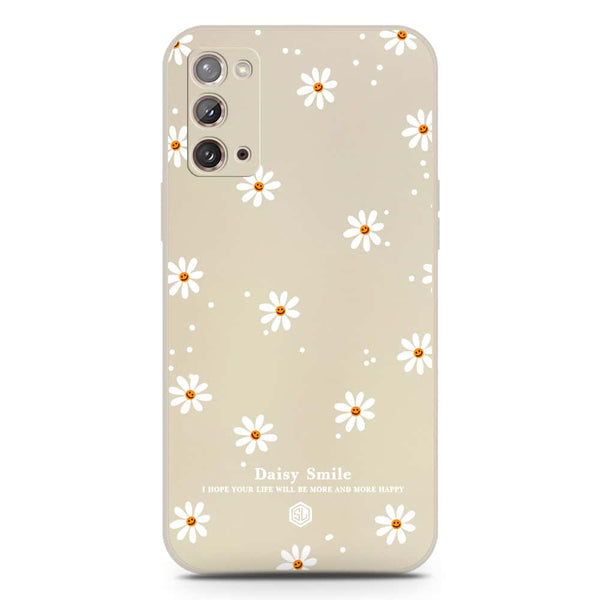 Daisy Smile Design Soft Phone Case - Silica Gel Case - Offwhite - Samsung Galaxy Note 20