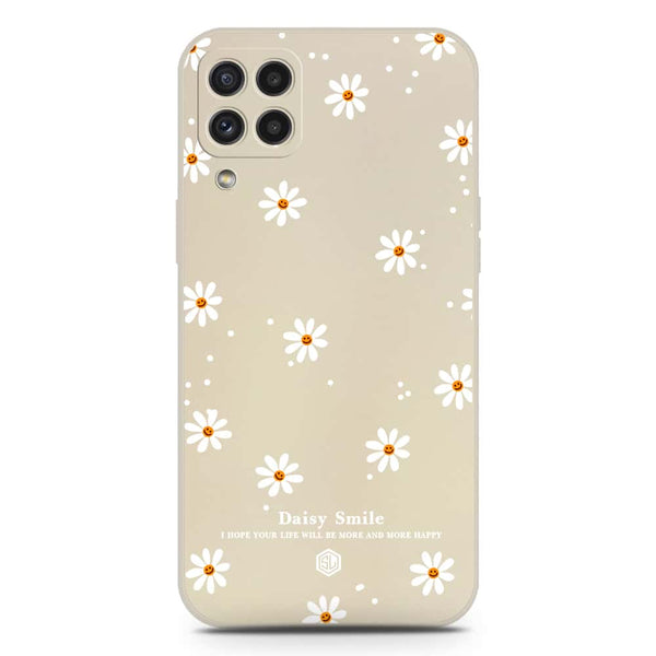 Daisy Smile Design Soft Phone Case - Silica Gel Case - Offwhite - Samsung Galaxy M32