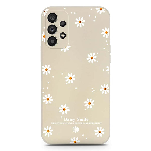 Daisy Smile Design Soft Phone Case - Silica Gel Case - Offwhite - Samsung Galaxy A72