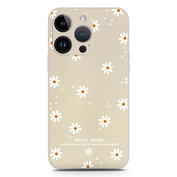 Daisy Smile Design Soft Phone Case - Silica Gel Case - Offwhite - iPhone 14 Pro Max