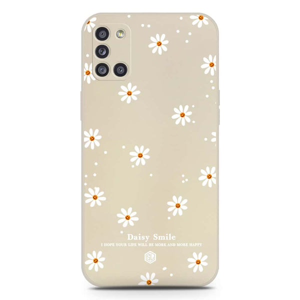 Daisy Smile Design Soft Phone Case - Silica Gel Case - Offwhite - Samsung Galaxy A31