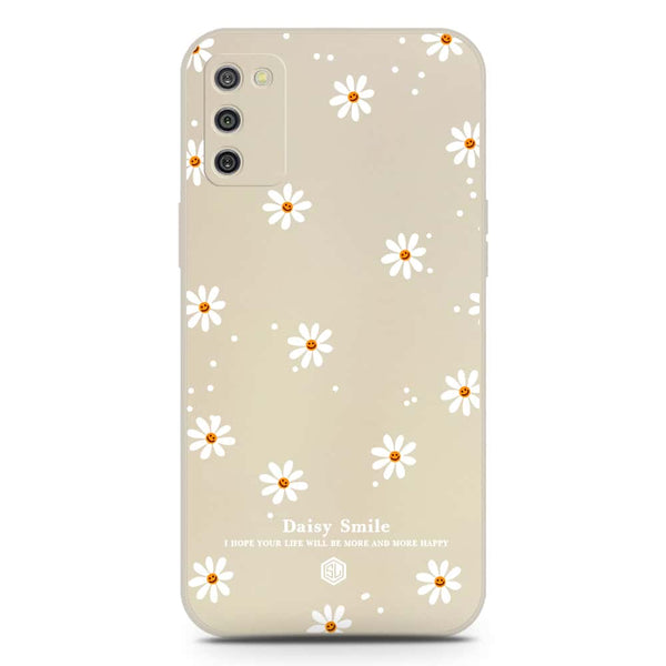 Daisy Smile Design Soft Phone Case - Silica Gel Case - Offwhite - Samsung Galaxy A02s