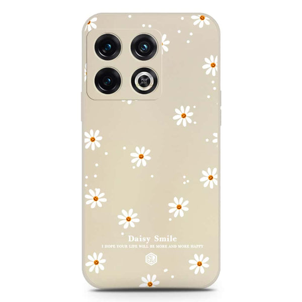 Daisy Smile Design Soft Phone Case - Silica Gel Case - Offwhite - OnePlus 10 Pro