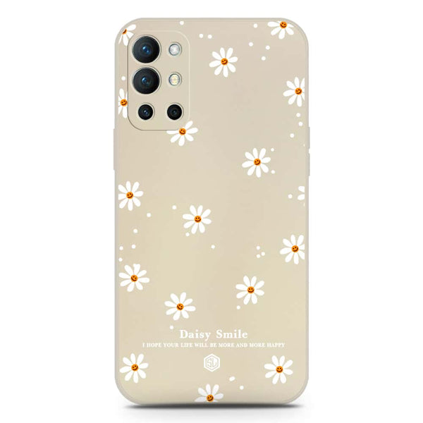 Daisy Smile Design Soft Phone Case - Silica Gel Case - Offwhite - OnePlus 9R