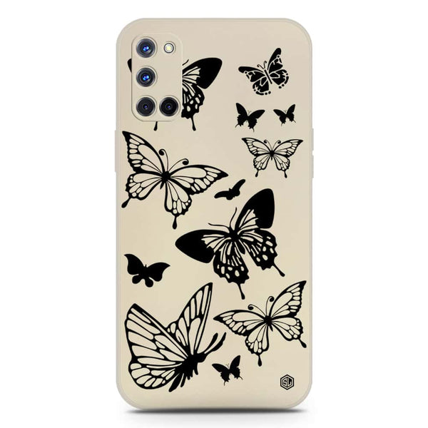 Cute Butterfly Design Soft Phone Case - Silica Gel Case - Offwhite - Oppo A52