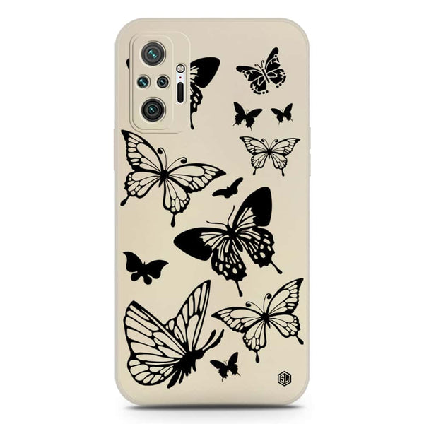 Cute Butterfly Design Soft Phone Case - Silica Gel Case - Offwhite - Xiaomi Redmi Note 10 Pro Max