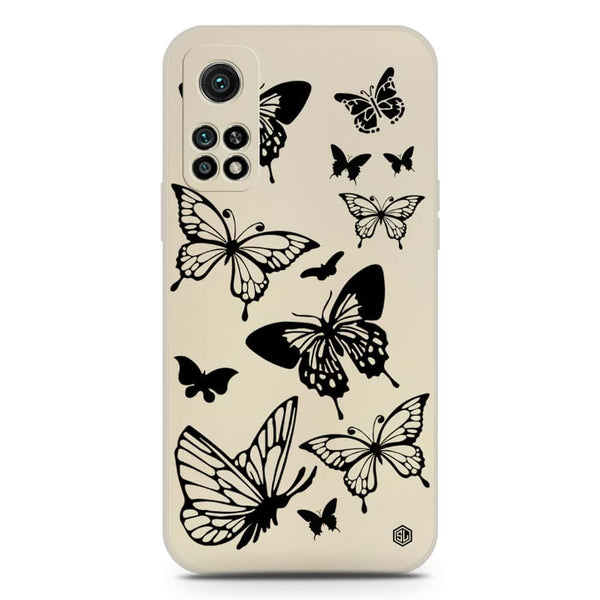 Cute Butterfly Design Soft Phone Case - Silica Gel Case - Offwhite - Xiaomi Mi 10T Pro