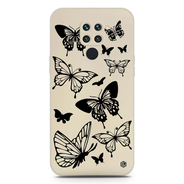 Cute Butterfly Design Soft Phone Case - Silica Gel Case - Offwhite - Xiaomi Redmi 10X 4G