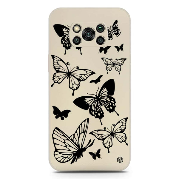 Cute Butterfly Design Soft Phone Case - Silica Gel Case - Offwhite - Xiaomi Poco X3