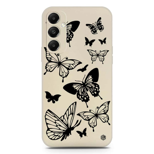 Cute Butterfly Design Soft Phone Case - Silica Gel Case - Offwhite - Samsung Galaxy A05s