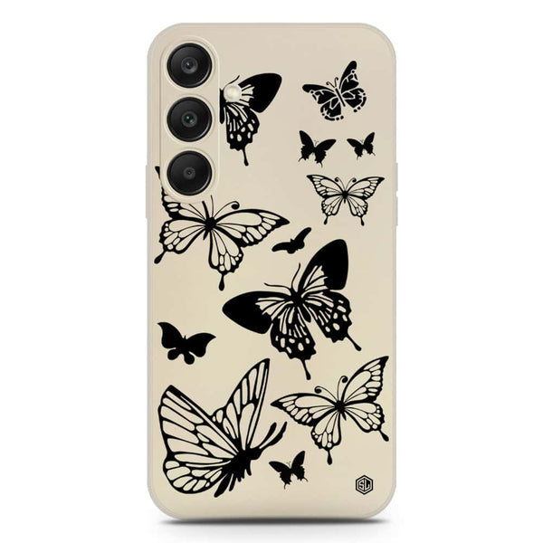 Cute Butterfly Design Soft Phone Case - Silica Gel Case - Offwhite - Samsung Galaxy A25 5G