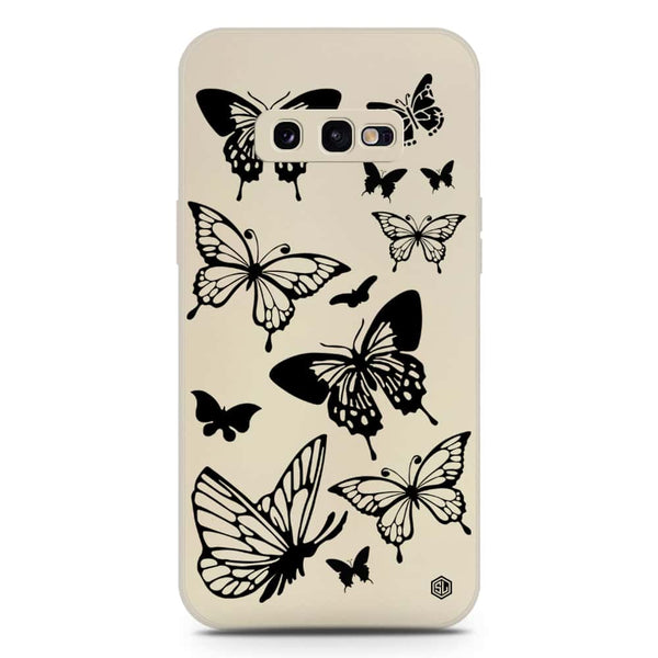 Cute Butterfly Design Soft Phone Case - Silica Gel Case - Offwhite - Samsung Galaxy S10e