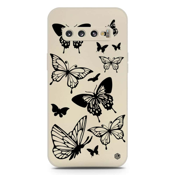 Cute Butterfly Design Soft Phone Case - Silica Gel Case - Offwhite - Samsung Galaxy S10