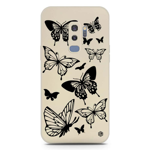 Cute Butterfly Design Soft Phone Case - Silica Gel Case - Offwhite - Samsung Galaxy S9 Plus