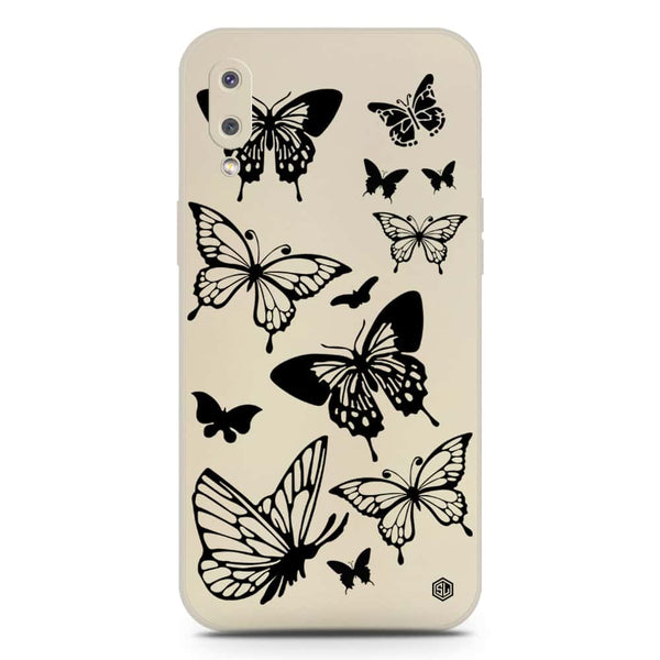 Cute Butterfly Design Soft Phone Case - Silica Gel Case - Offwhite - Samsung Galaxy M02