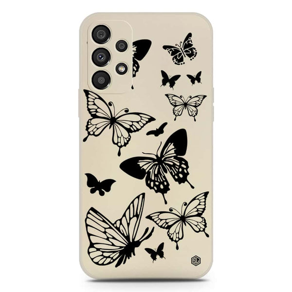 Cute Butterfly Design Soft Phone Case - Silica Gel Case - Offwhite - Samsung Galaxy A72