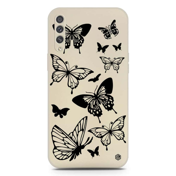 Cute Butterfly Design Soft Phone Case - Silica Gel Case - Offwhite - Samsung Galaxy A50