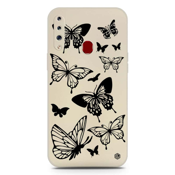 Cute Butterfly Design Soft Phone Case - Silica Gel Case - Offwhite - Samsung Galaxy A20s