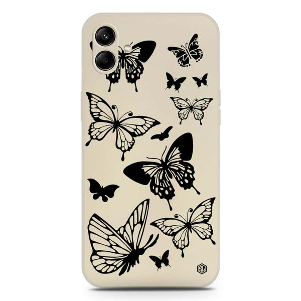 Cute Butterfly Design Soft Phone Case - Silica Gel Case - Offwhite - Samsung Galaxy A04