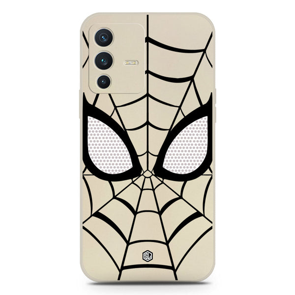 Cool Spider Design Soft Phone Case - Silica Gel Case - Offwhite - Vivo V23 5G