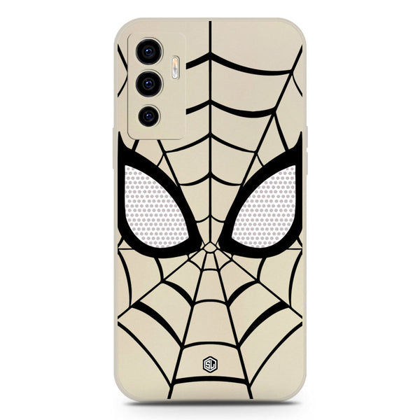 Cool Spider Design Soft Phone Case - Silica Gel Case - Offwhite - Vivo V23e 5G