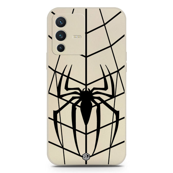 X-Spider Design Soft Phone Case - Silica Gel Case - Offwhite - Vivo V23 5G