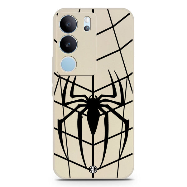X-Spider Design Soft Phone Case - Silica Gel Case - Offwhite - Vivo V29