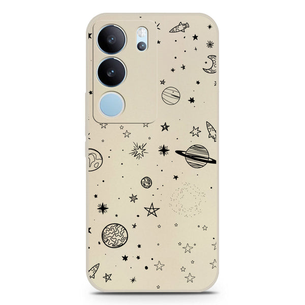 Stardust Dreams Design Soft Phone Case - Silica Gel Case - Offwhite - Vivo V29