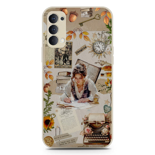 Chapters of You Series Soft Phone Case - Silica Gel Case - Offwhite - Oppo Reno 4 Pro 5G