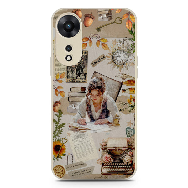 Chapters of You Series Soft Phone Case - Silica Gel Case - Offwhite - Oppo A58 4G