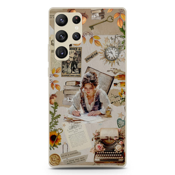 Chapters of You Series Soft Phone Case - Silica Gel Case - Offwhite - Samsung Galaxy S22 Ultra 5G