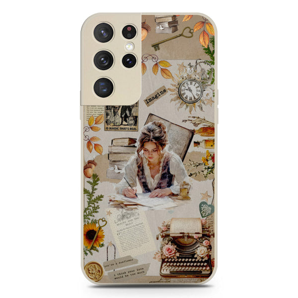 Chapters of You Series Soft Phone Case - Silica Gel Case - Offwhite - Samsung Galaxy S21 Ultra 5G