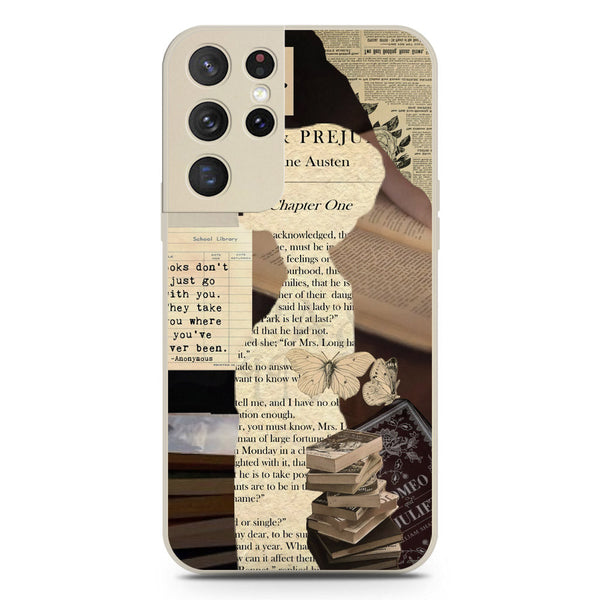 Chapters of You Series Soft Phone Case - Silica Gel Case - Offwhite - Samsung Galaxy S21 Ultra 5G