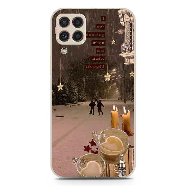 Winter Bliss Series Soft Phone Case - Silica Gel Case - Offwhite - Samsung Galaxy A22