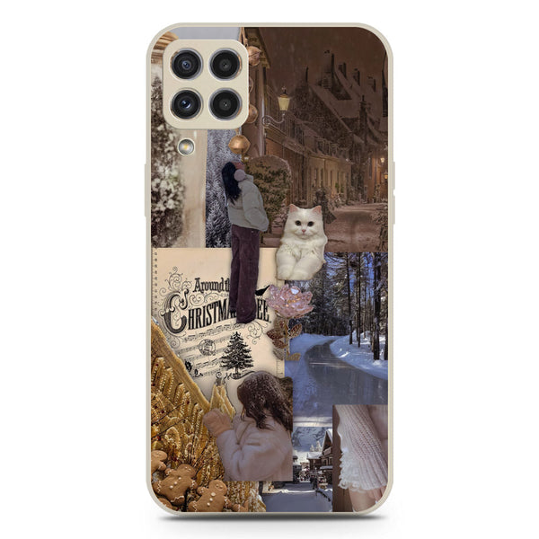 Winter Bliss Series Soft Phone Case - Silica Gel Case - Offwhite - Samsung Galaxy A22