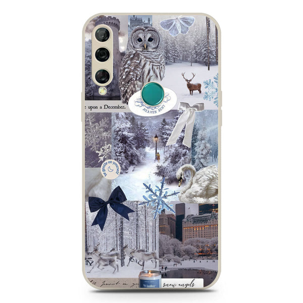 Winter Bliss Series Soft Phone Case - Silica Gel Case - Offwhite - Huawei Y9 Prime 2019