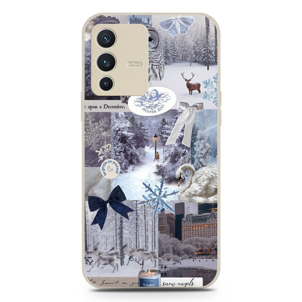 Winter Bliss Series Soft Phone Case - Silica Gel Case - Offwhite - Vivo S12