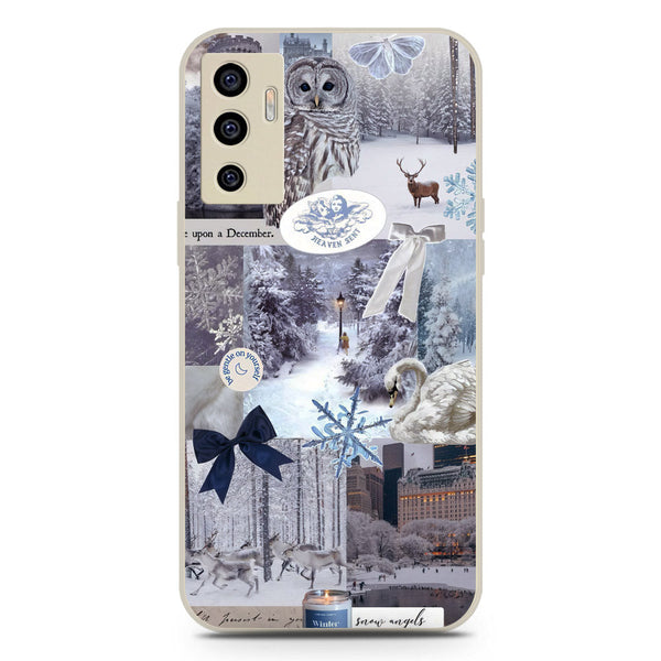 Winter Bliss Series Soft Phone Case - Silica Gel Case - Offwhite - Vivo S10e