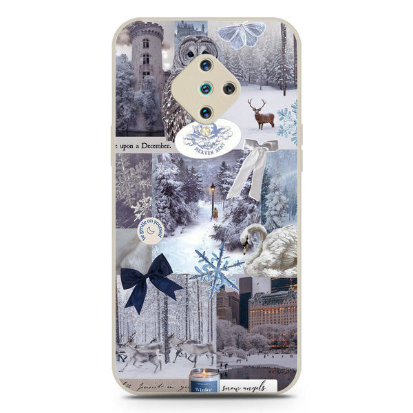 Winter Bliss Series Soft Phone Case - Silica Gel Case - Offwhite - Vivo S1 Pro