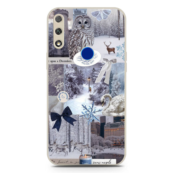 Winter Bliss Series Soft Phone Case - Silica Gel Case - Offwhite - Honor 9X
