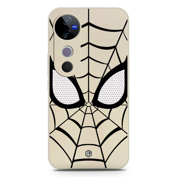Cool Spider Design Soft Phone Case - Silica Gel Case - Offwhite - Vivo S19 Pro