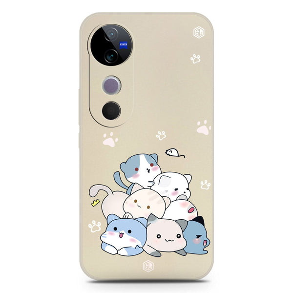 Cute Design Soft Phone Case - Silica Gel Case - Offwhite - Vivo S19 Pro