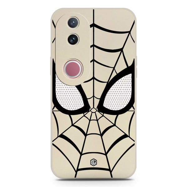 Cool Spider Design Soft Phone Case - Silica Gel Case - Offwhite - Vivo V50